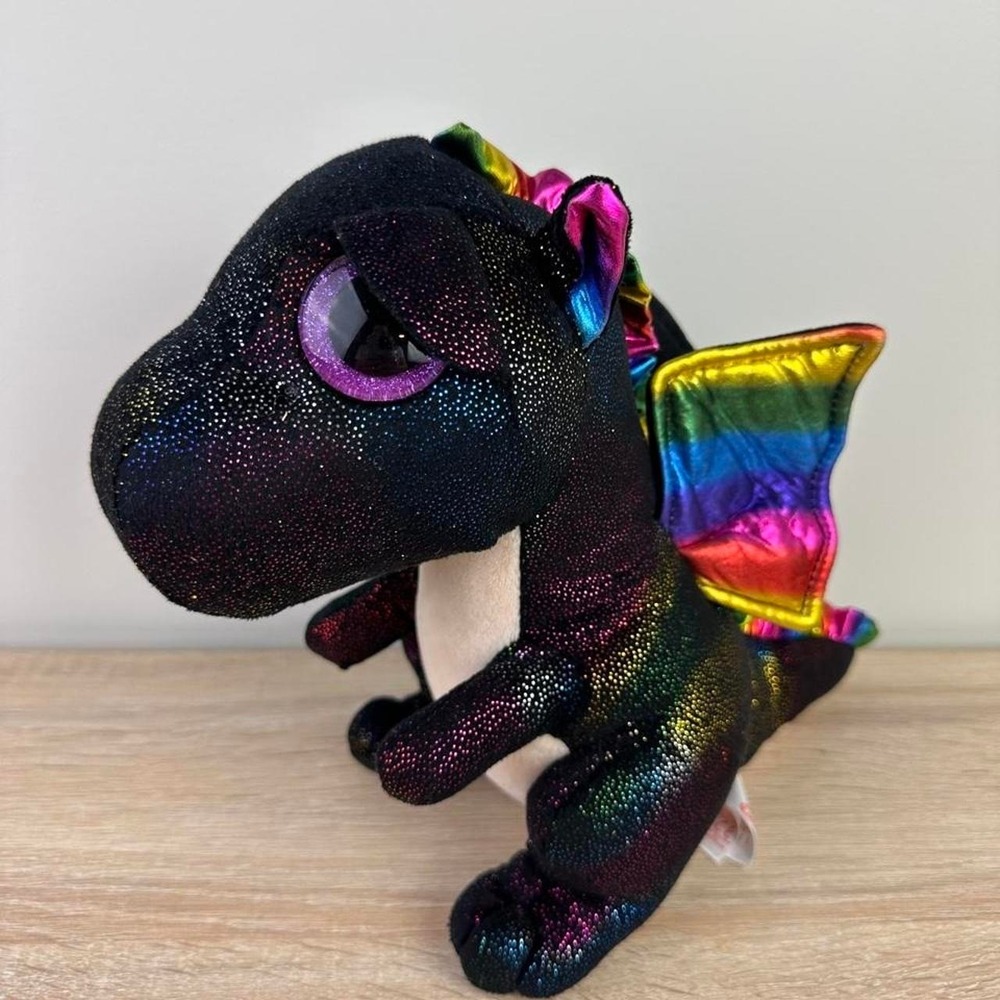 Ty Beanie Boo Rainbow Dragon Adorable Plush